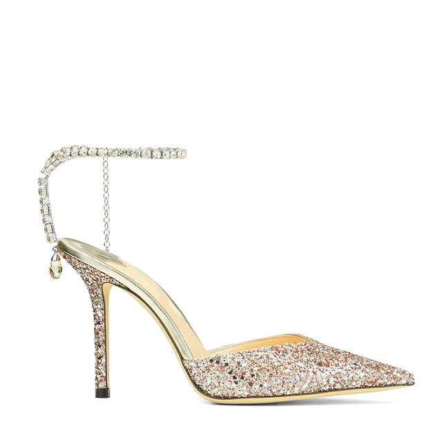 Scarpin Salto Fino Champ Glitter