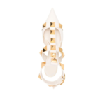Scarpin Spike Salto Baixo Branco