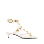 Scarpin Spike Salto Baixo Branco