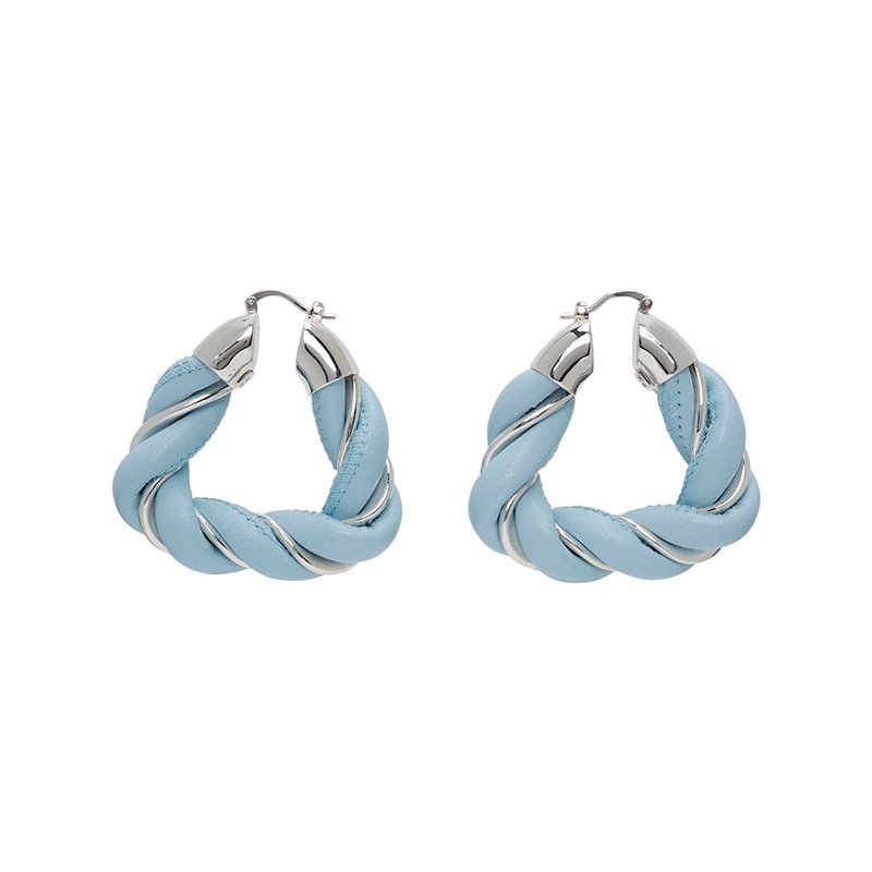 Brinco Argola Twist Triangulo Prateado Vivace