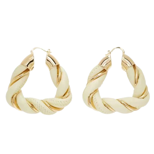 Brinco Argola Twist Triangulo Dourado Vivace