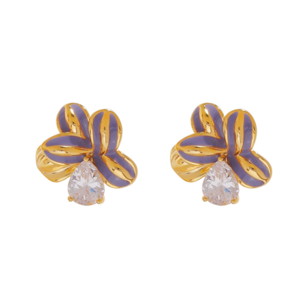 Brinco Pêndulo Fiore Di Cristallo Vivace